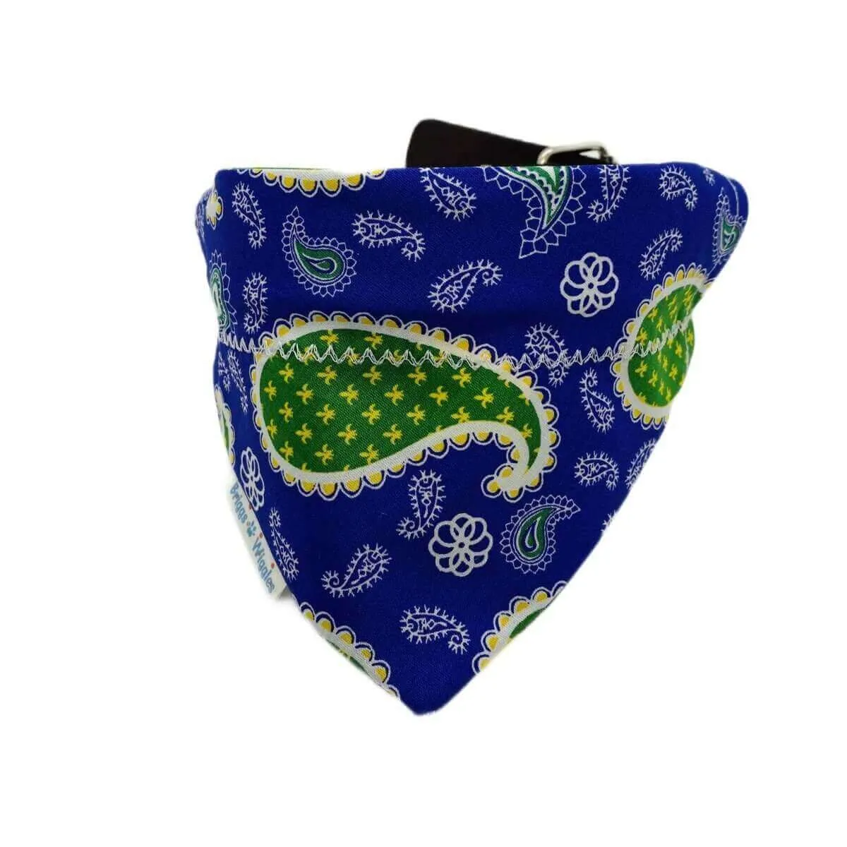 Purple Paisley & Plaid Dog Bandana