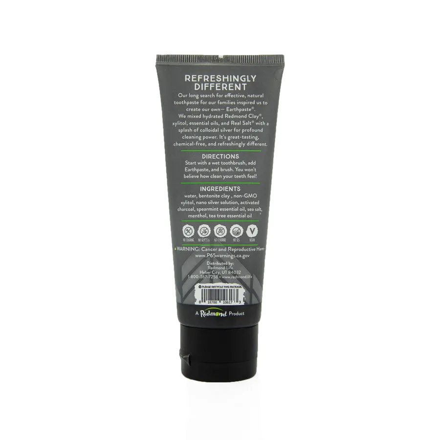 Redmond Earthpaste Toothpaste With Silver Spearmint And Charcoal