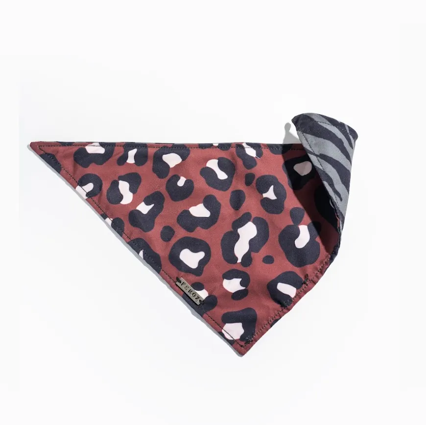 Reversible Bandana Safari Leopard - Zebra