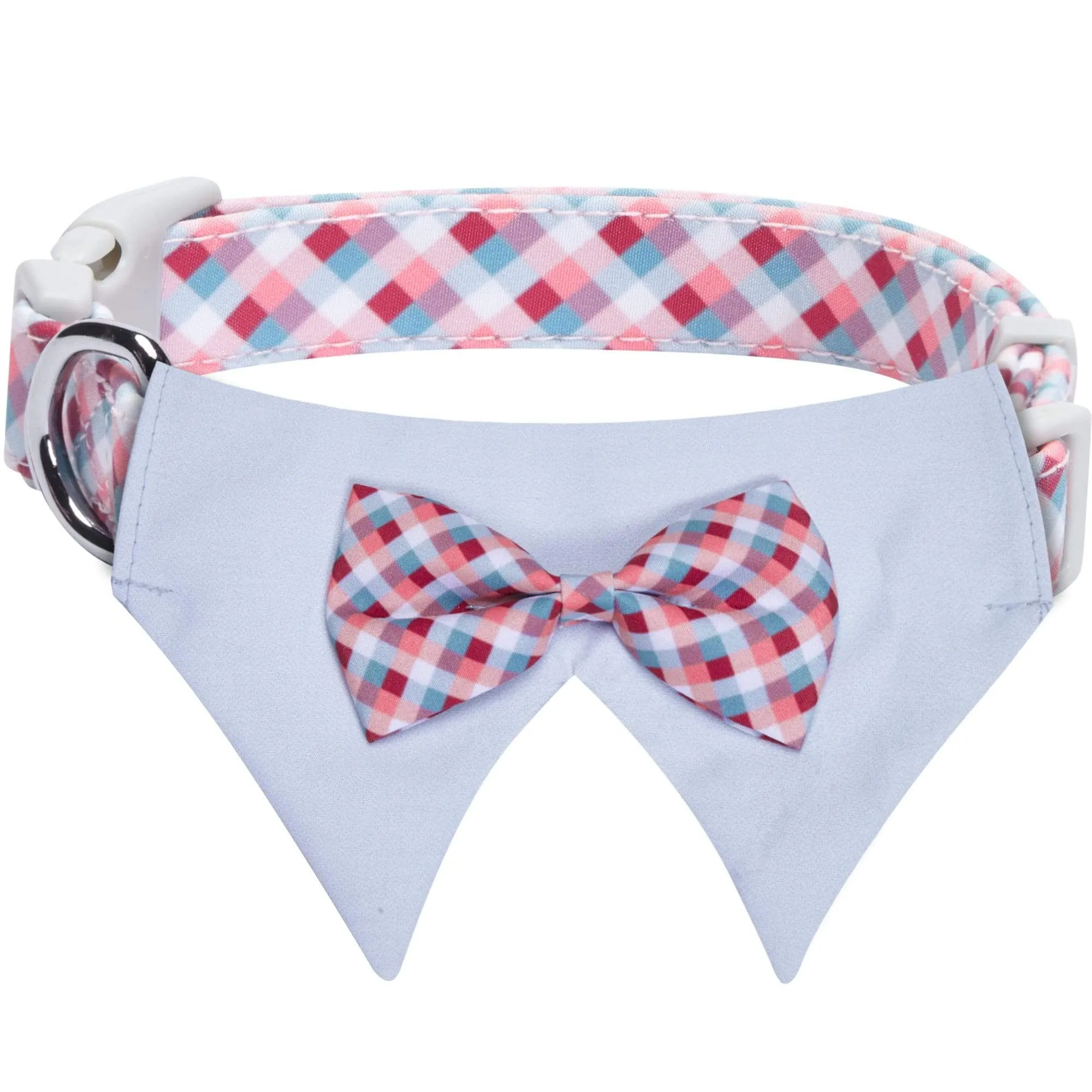 Scottish Bandana Dog Collar with Bowtie