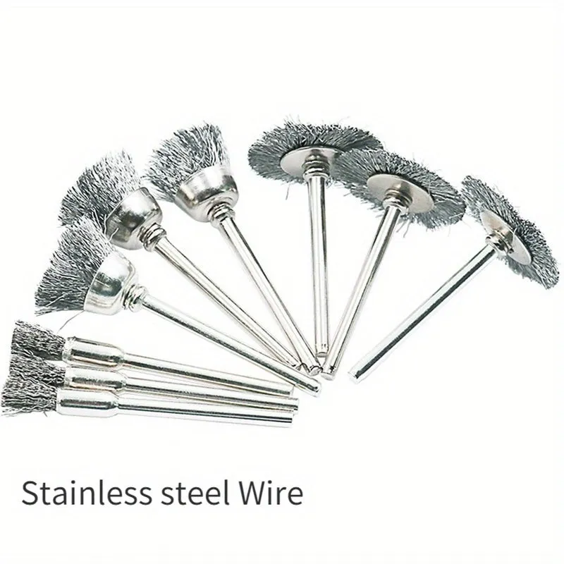 Steel Wire Brass Brush Set for Drill Polishing and Grinding