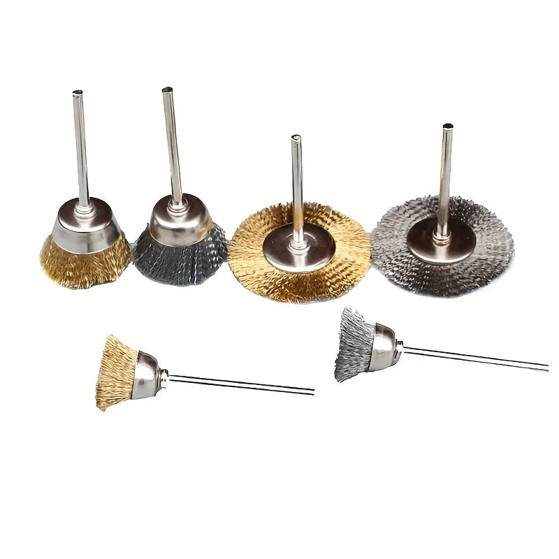 Steel Wire Brass Brush Set for Drill Polishing and Grinding