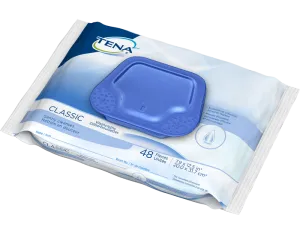 Tena 65724 Classic Washcloths, Mild Scent, Alcohol-Free