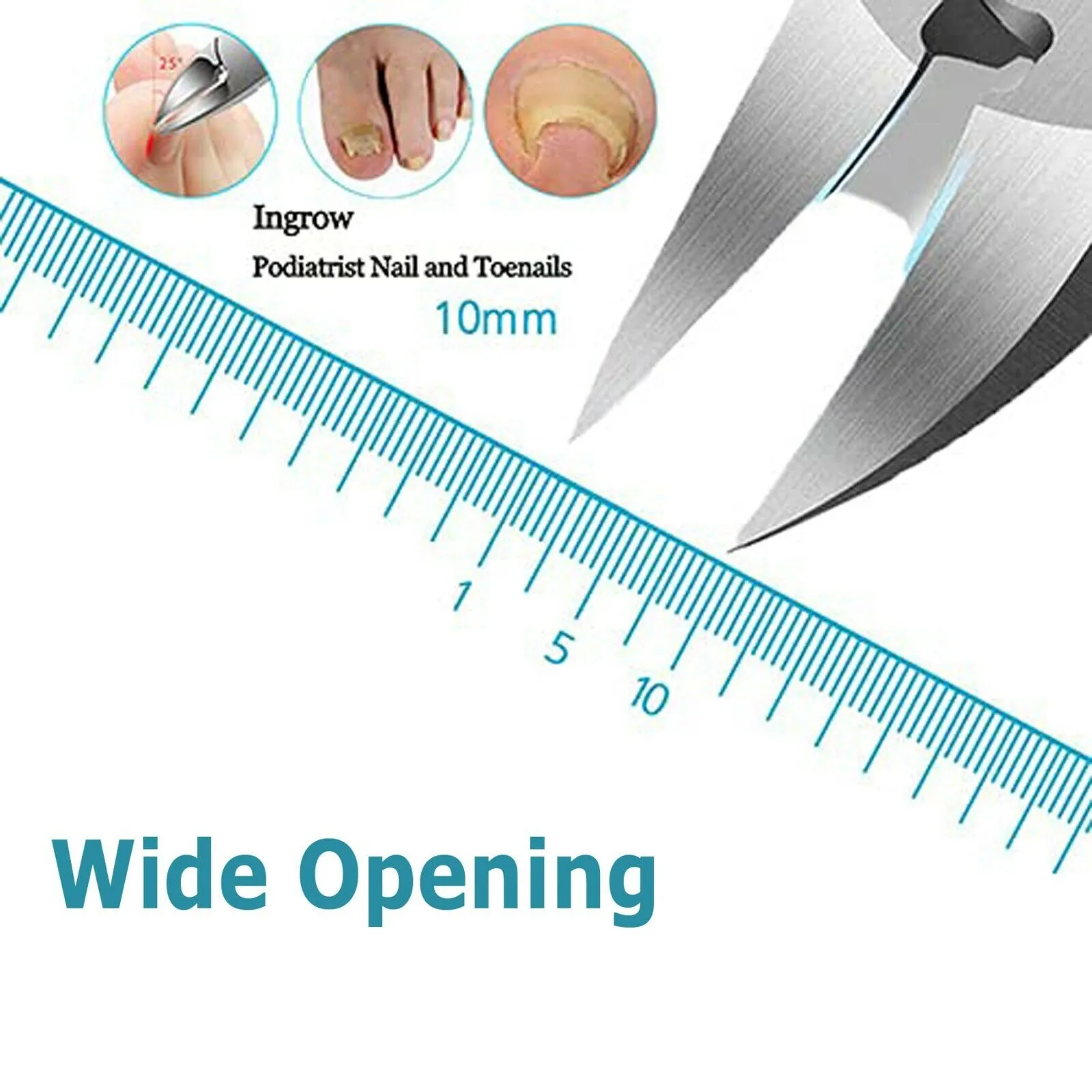 Toenail Clippers for Thick Ingrown Toe Nails Heavy Duty Precision Nail Scissor