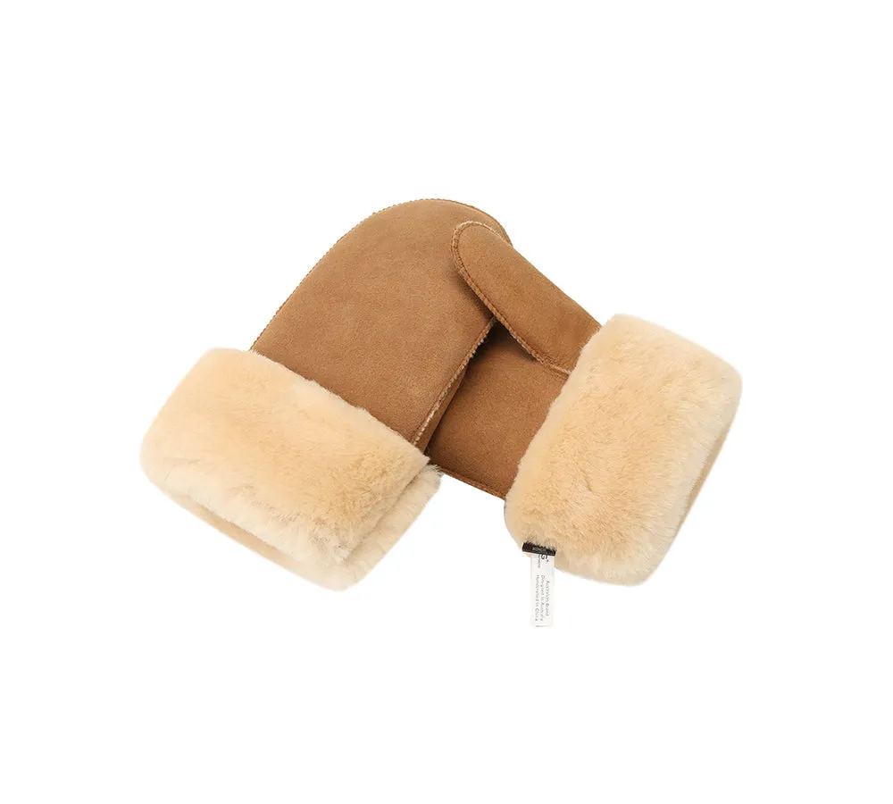 UGG Gloves Fluffy Sheepskin Wool Men Mittens