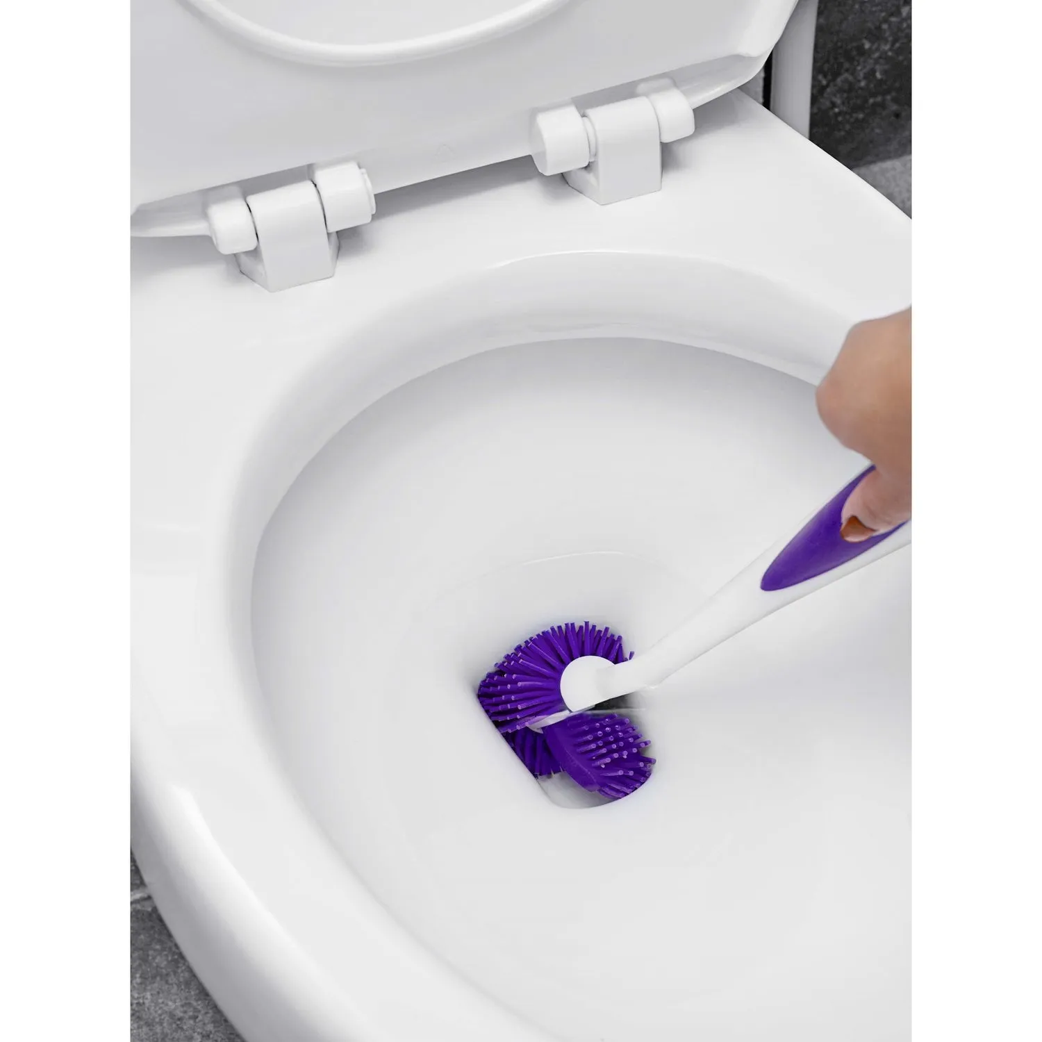 Ultimate Toilet Bowl Brush Constructed of Durable ThermoPlastic Rubber (TPR)