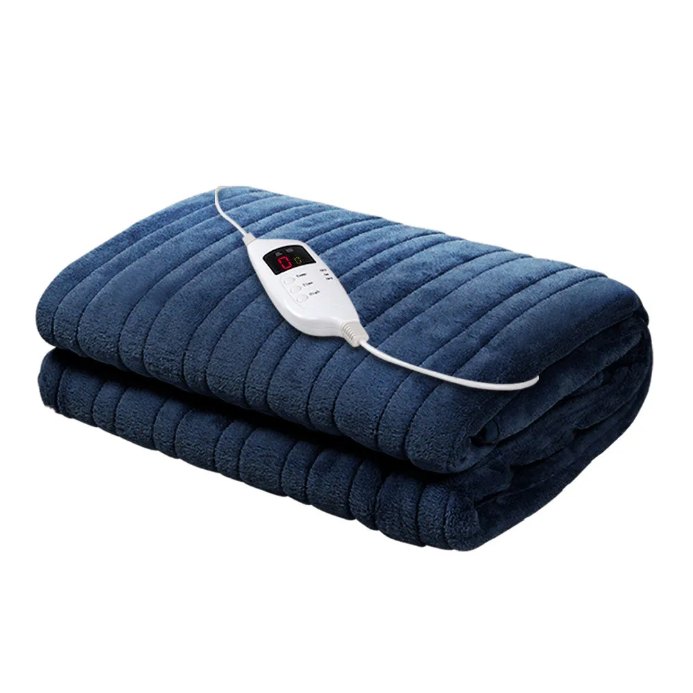 Watson Electric Throw Soft Blanket - Navy