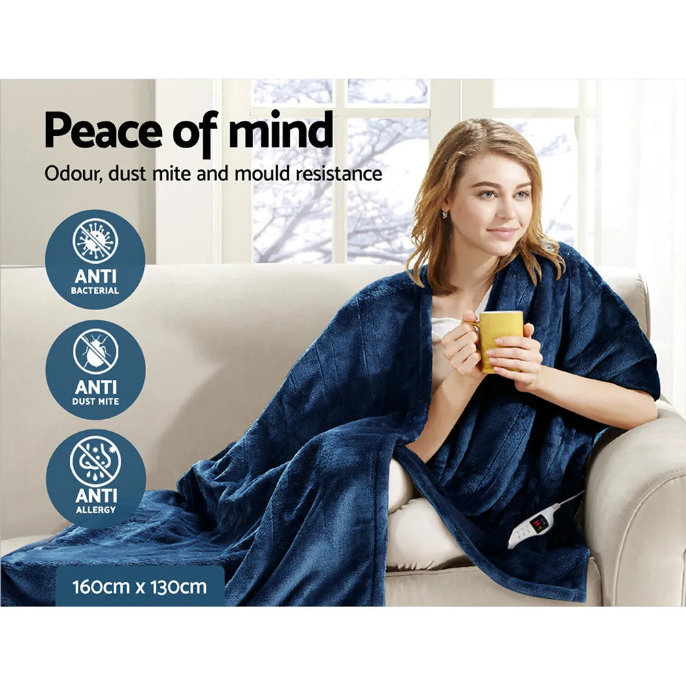 Watson Electric Throw Soft Blanket - Navy