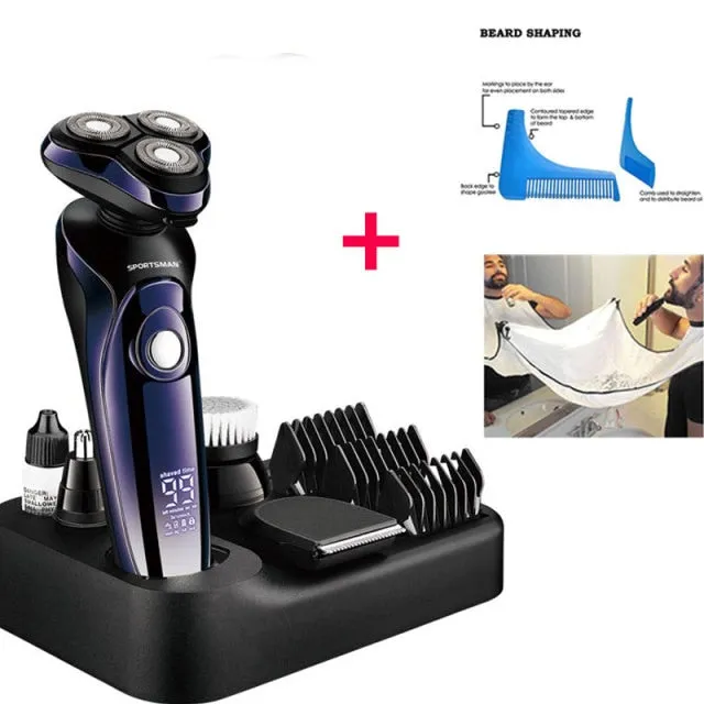 Wet-Dry 4D Electric Shaver Beard & Hair Trimming Set