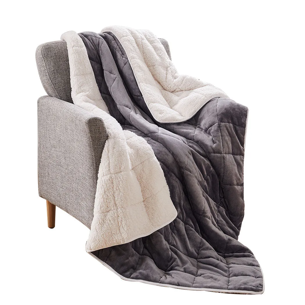 Winslet Weighted Ultra-Soft Blanket Heavy Gravity Single 9kg - Grey